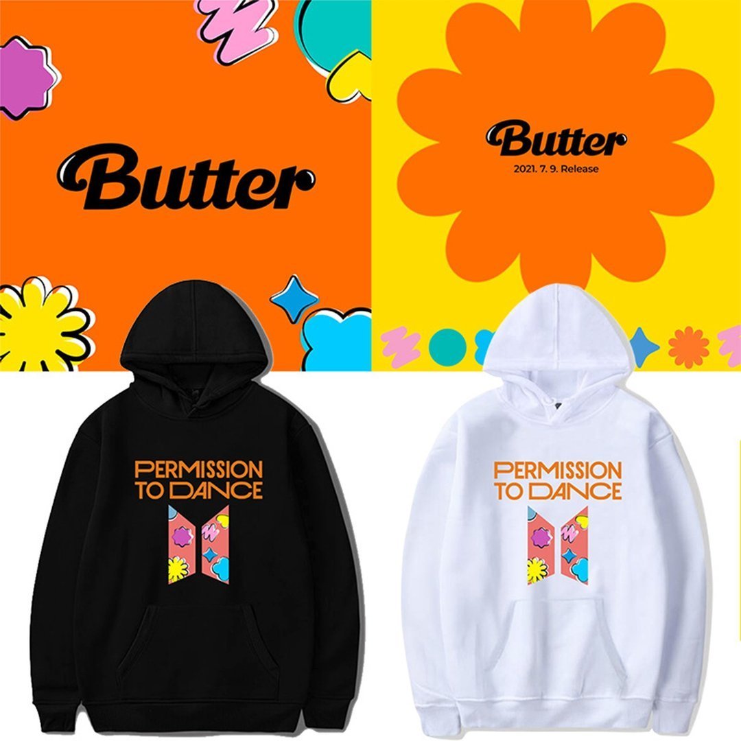 ã¢ã€ãã« BTS PERMISSION TO DANCE ICON SWEATSHIRT PERMISSION TO DANCE HOODIEð§¡ - BTS ARMY GIFT SHOP