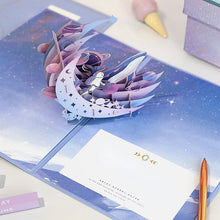 Load image into Gallery viewer, 3D Stereo Purple Galaxy Whale Space Greeting Card - BTS ARMY GIFT SHOP

