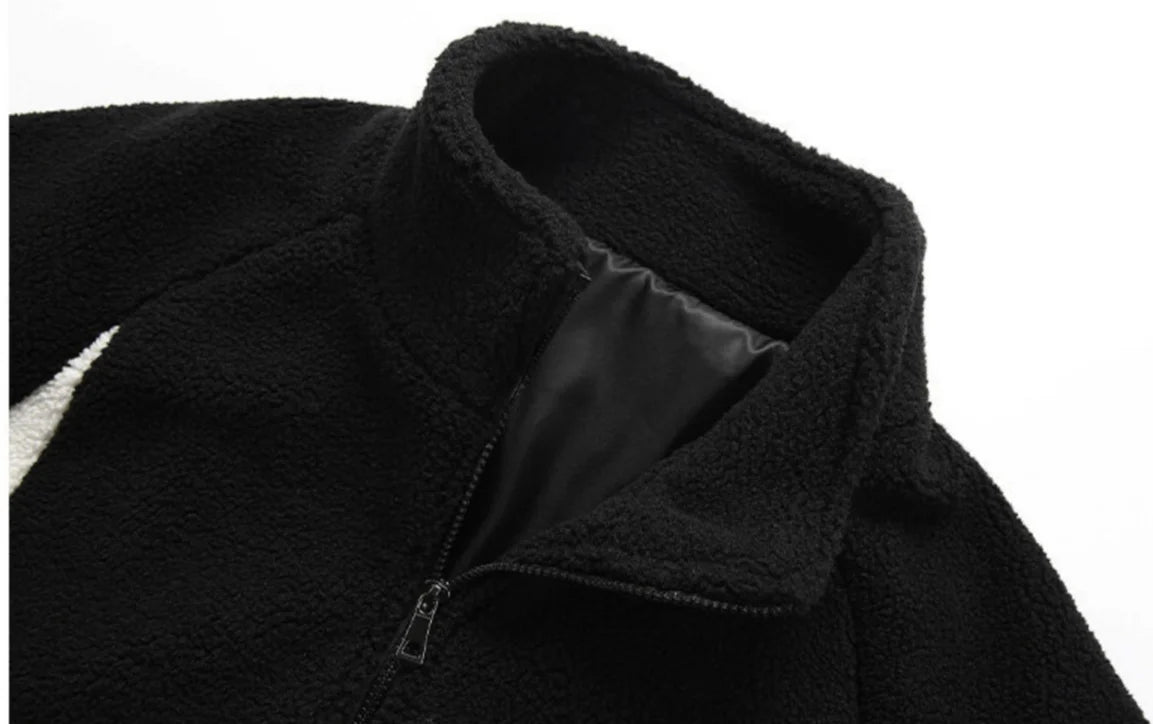 jacket black fleece