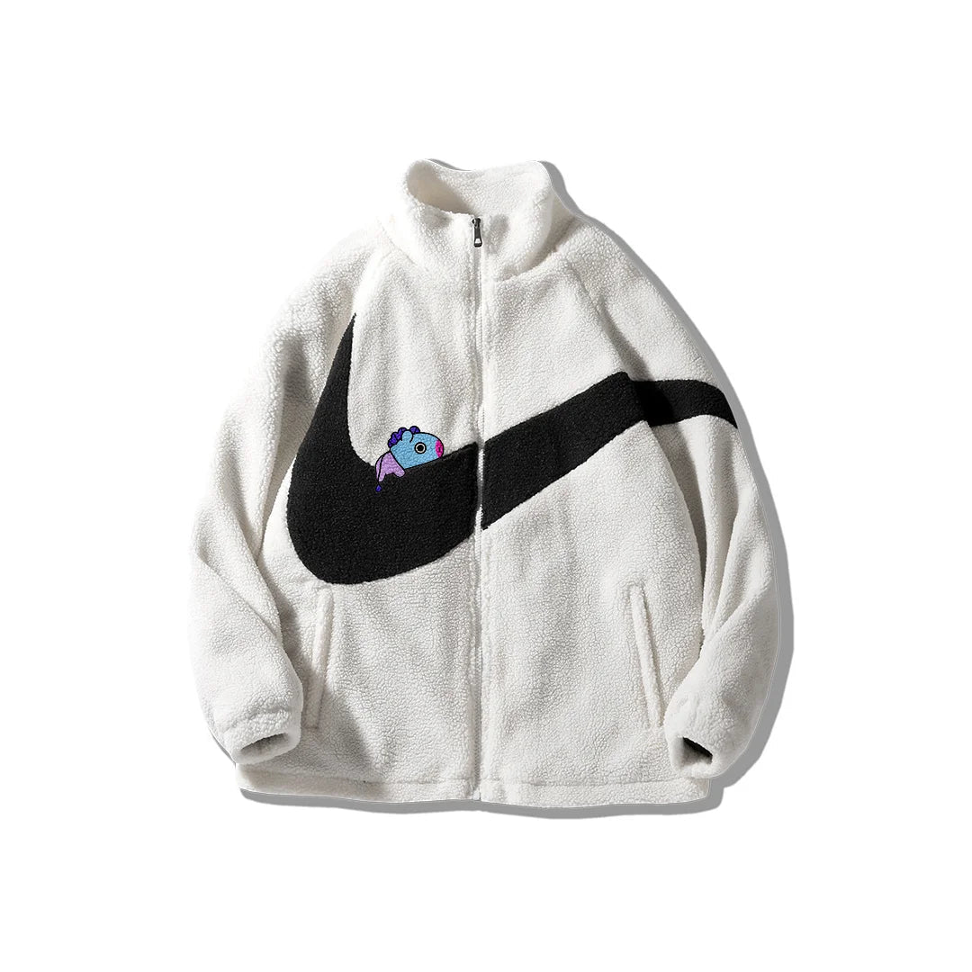 Popular Nike swoosh plush jacket