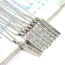 Load image into Gallery viewer, BTS BIAS B-DAY NECKLACE 💜 - BTS ARMY GIFT SHOP
