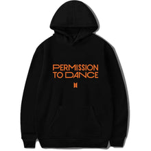 Load image into Gallery viewer, BTS PERMISSION TO DANCE HOODIE 🧡 - BTS ARMY GIFT SHOP
