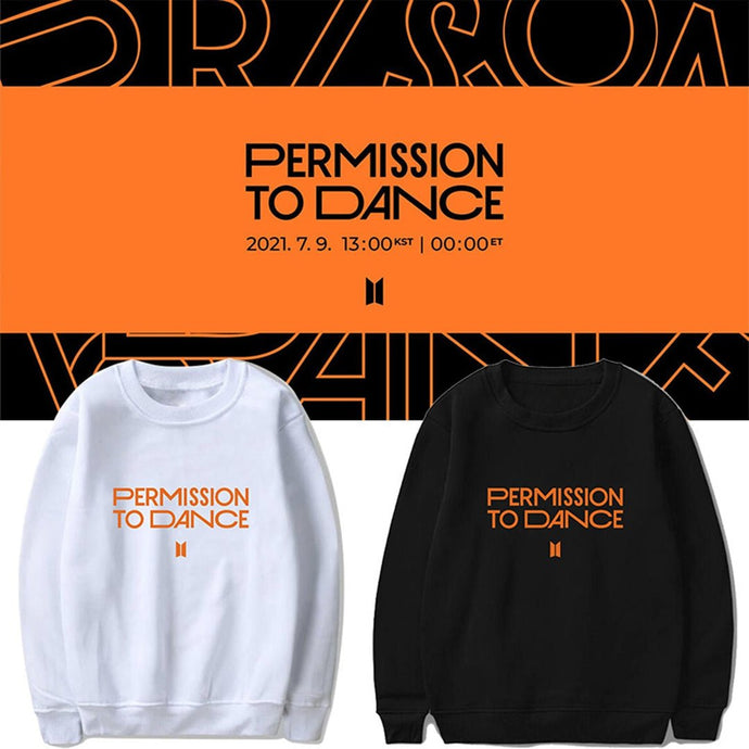 BTS PERMISSION TO DANCE SWEATER 🧡 - BTS ARMY GIFT SHOP