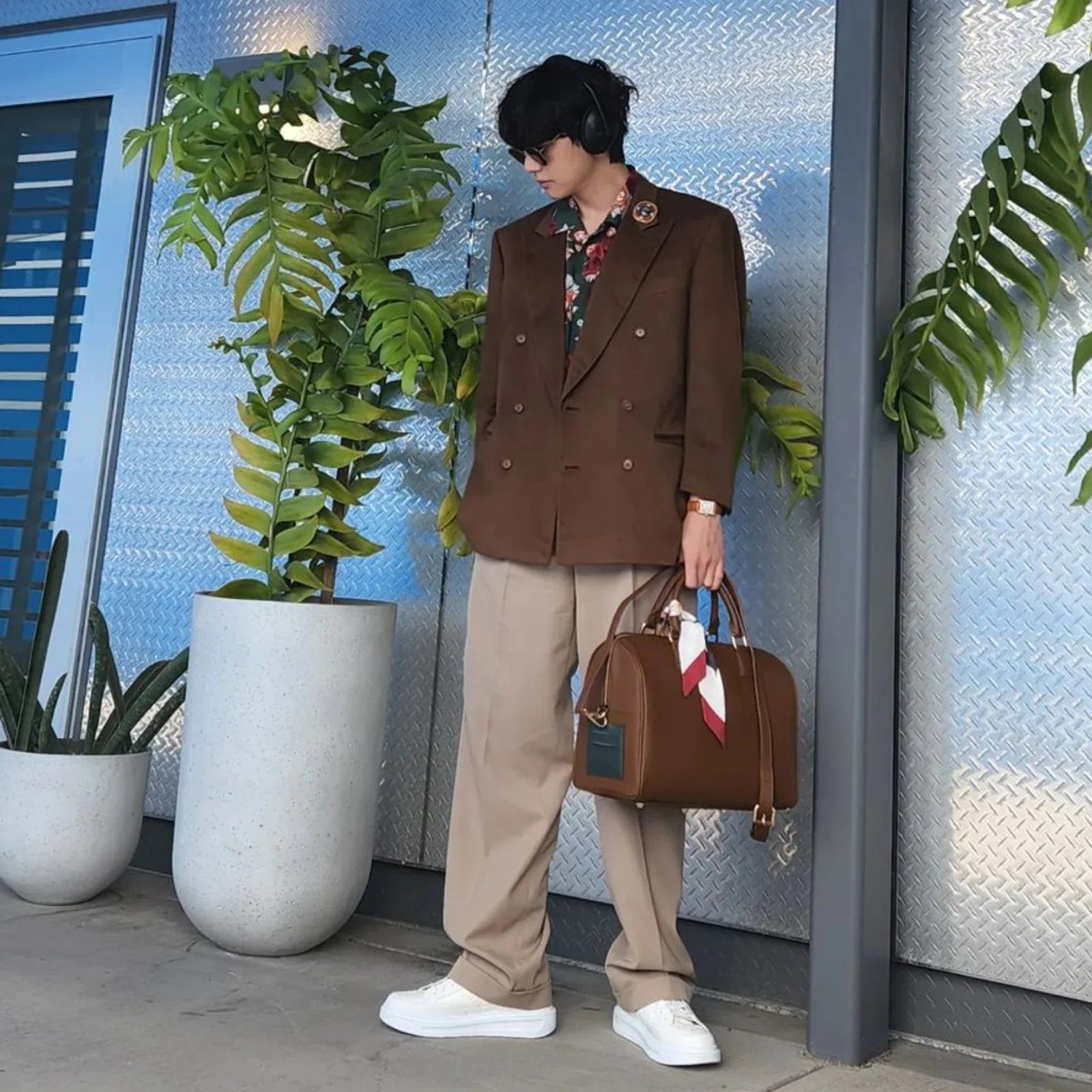 BTS Bags | New Artist Made Collection by BTS V Mute Boston Bag | Color: Brown | Size: Os | Jakhouma's Closet