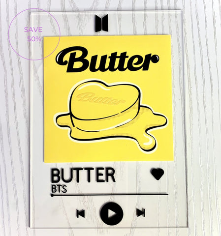 💛BUTTER💛 Acrylic Music Board - BTS ARMY GIFT SHOP
