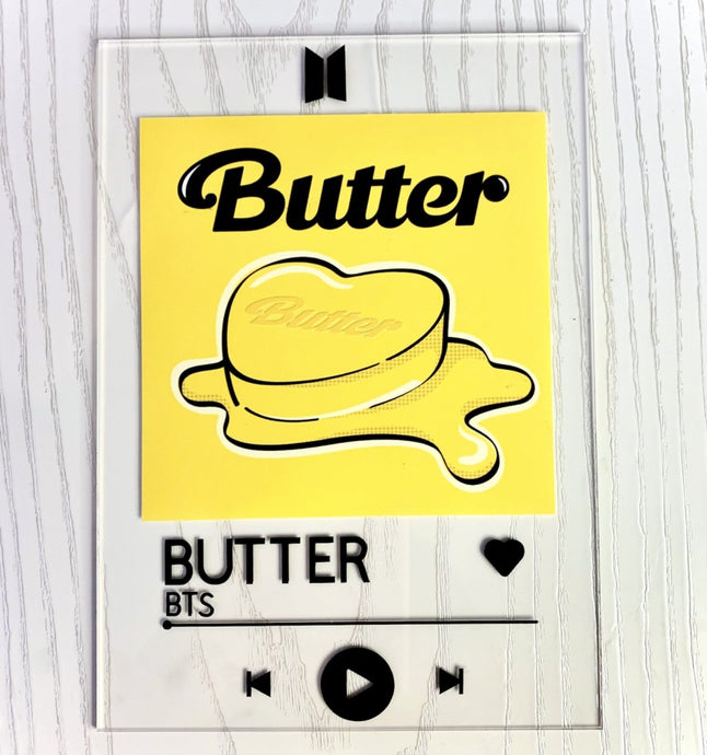 💛BUTTER💛 Acrylic Music Board - BTS ARMY GIFT SHOP