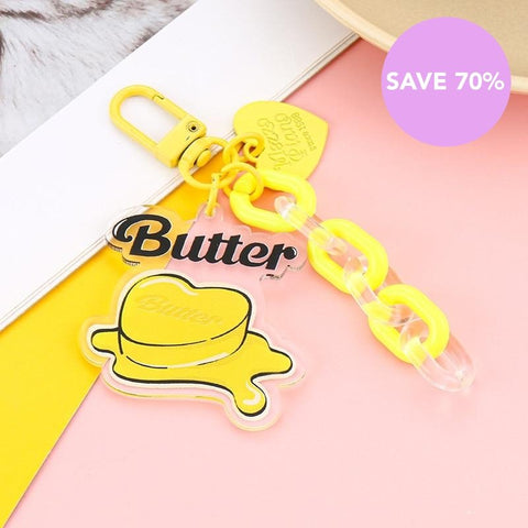 💛BUTTER💛 Keychain - BTS ARMY GIFT SHOP