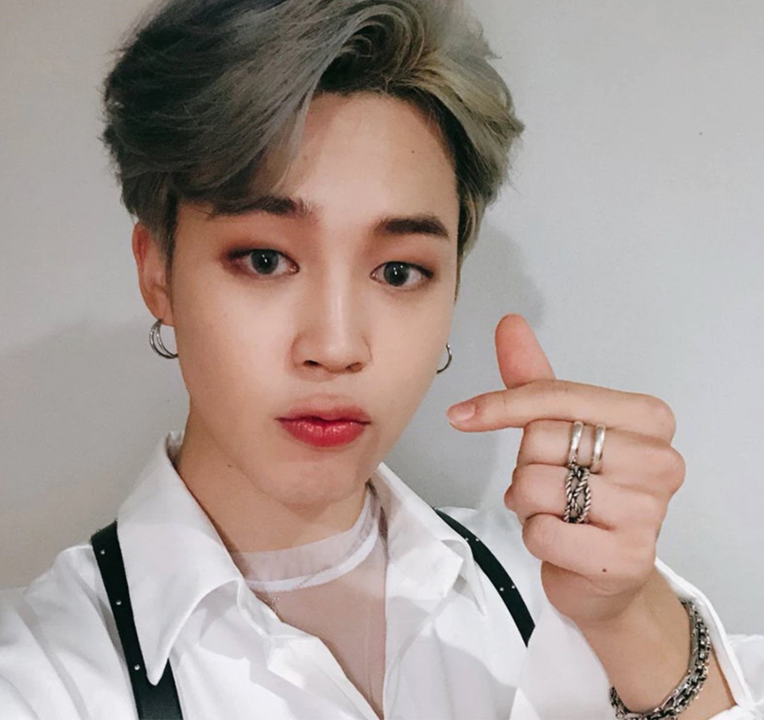 Buy University Trendz Black BTS Jimin Stainless Steel Ring Combo with Jimin  Signature Bracelet (Pack of 2) at Amazon.in