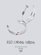 Load image into Gallery viewer, Jimin] Red Carving Earrings💜 - BTS ARMY GIFT SHOP
