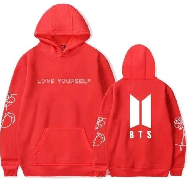 Red bts hoodie shop