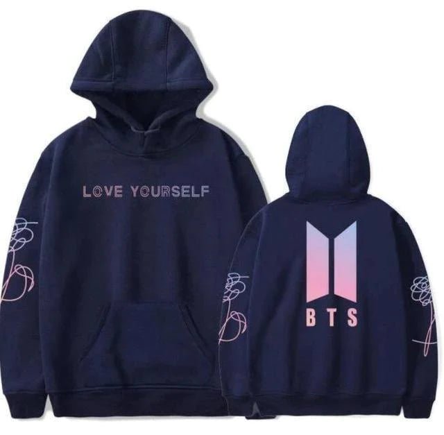Love yourself hoodie black sale