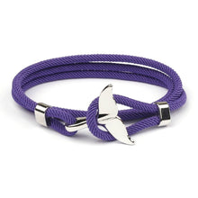 Load image into Gallery viewer, Metal Whale Purple Bracelet 💜 - BTS ARMY GIFT SHOP

